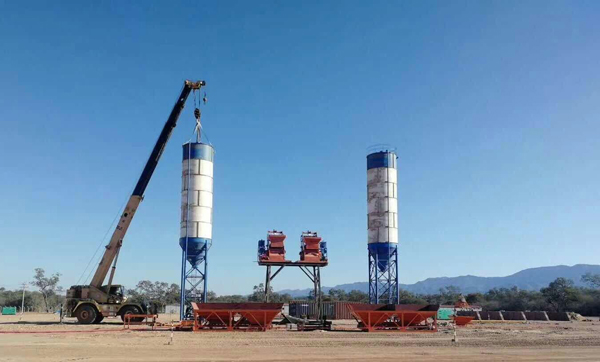 Двойная бетоносмесительная станция JS750 завершила монтаж в Боливии